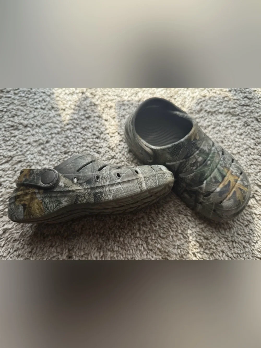 Rugged Shark Toddler Camo Clogs Size 8 Waterproof Slip-On Shoes